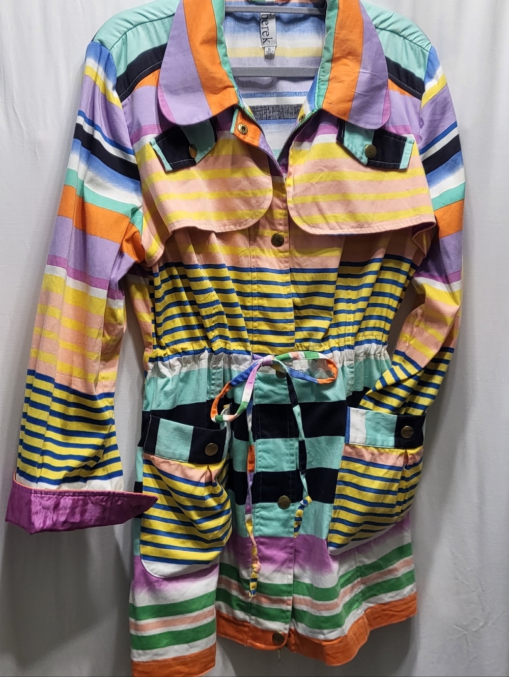berek Pastel Striped Tee in Blue, Yellow, Green, Orange